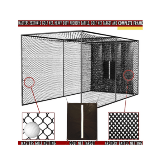 Cimarron Masters Golf Net Enclosure With Complete Frame Golf Net Cimarron Sports